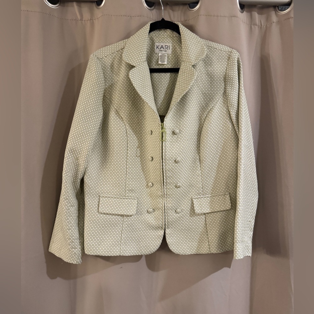 Women's Green and White Kari Jacket